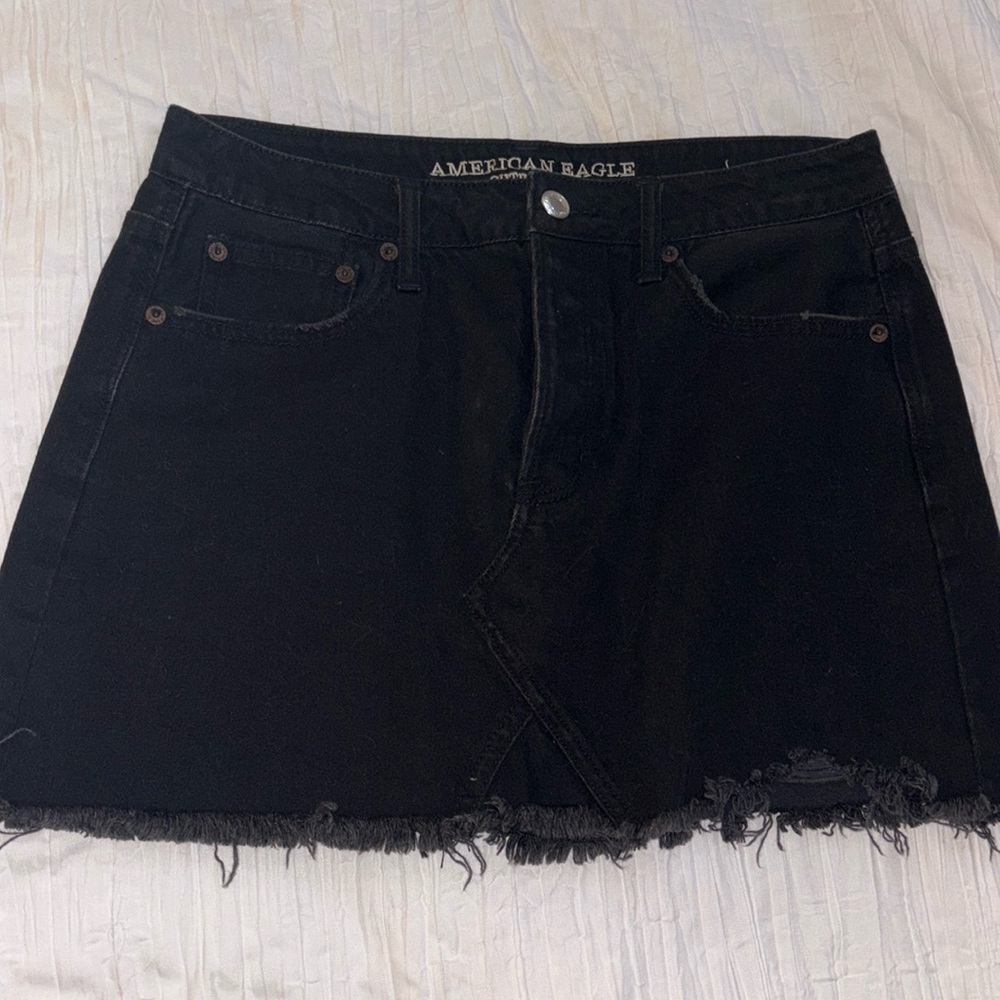 American Eagle Black Denim Skirt